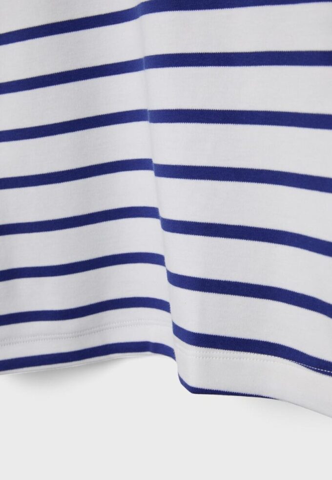 Basisplagg, tykk, stripet T-skjorte med normal passform