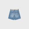 Bermudashorts i denim med belte