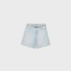 Bermudashorts i denim med belte