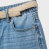 Bermudashorts i denim med belte