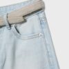 Bermudashorts i denim med belte