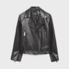 Bikerjakke med skinnlook