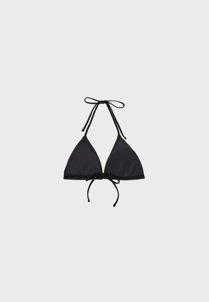 Bikinitopper med broderte blomster