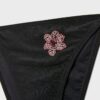 Bikiniunderdel med broderte blomster