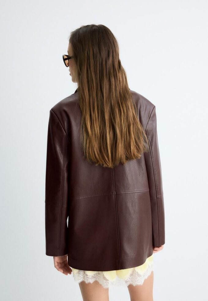 Blazer i imitert skinn