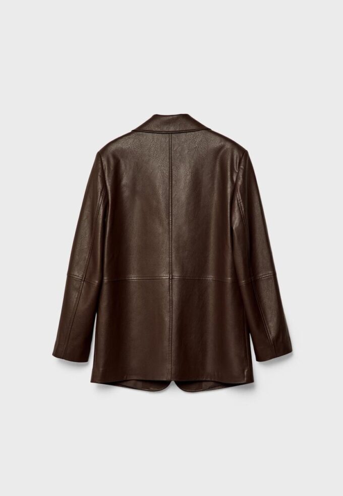 Blazer i imitert skinn