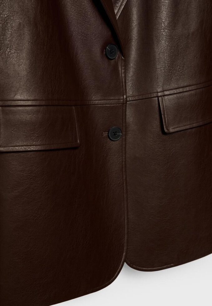 Blazer i imitert skinn