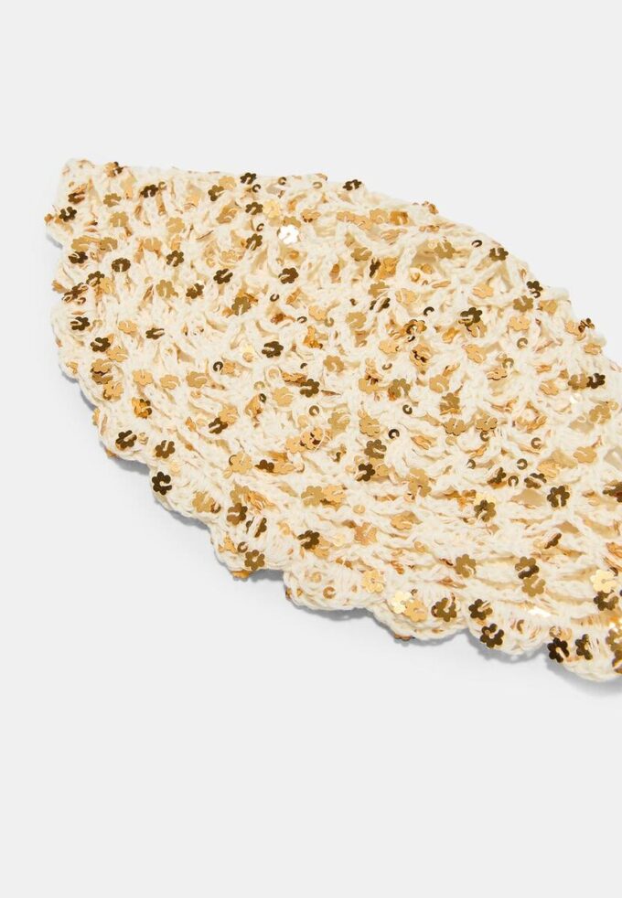 Blomsterlue med paljetter