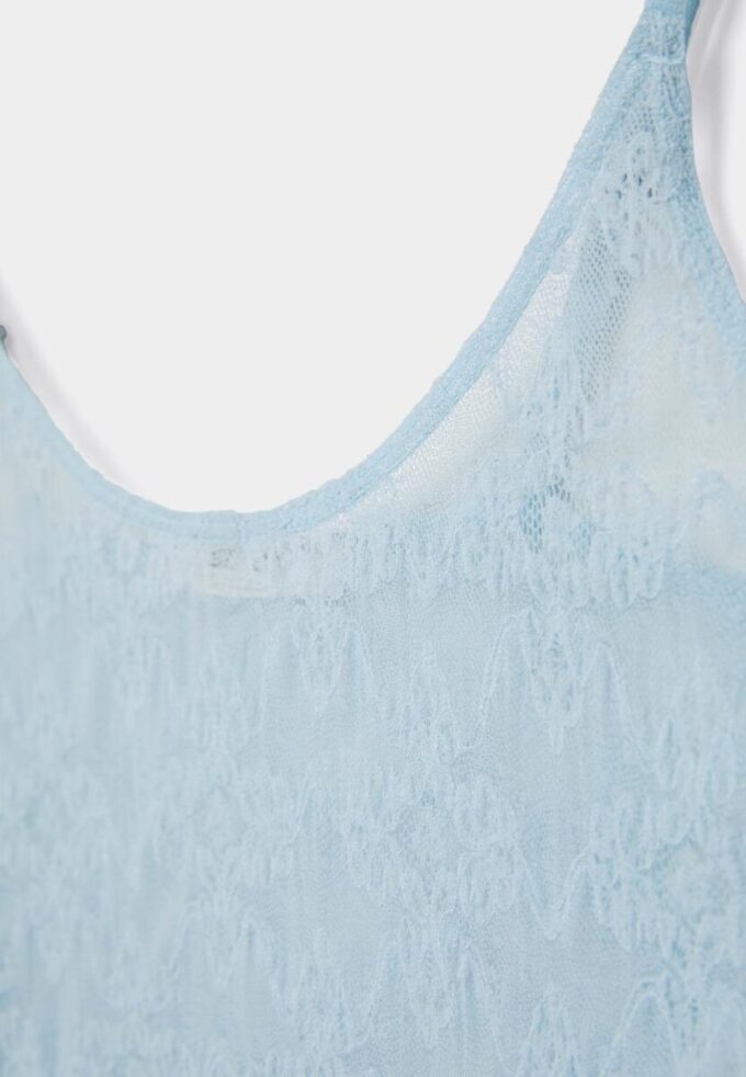 Blondetopp med stropper