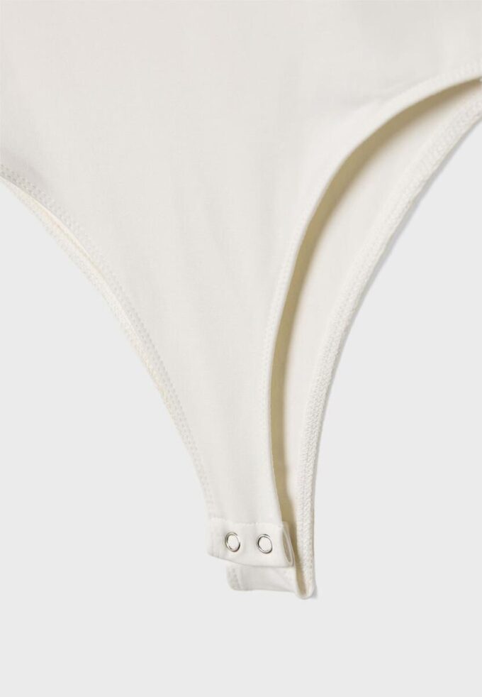 Bodysuit i polyamid med firkantet utringning