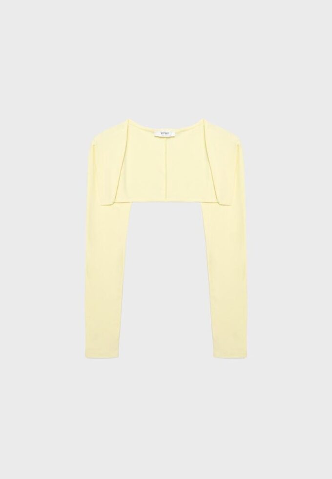 Bolero med lang erme og smal passform