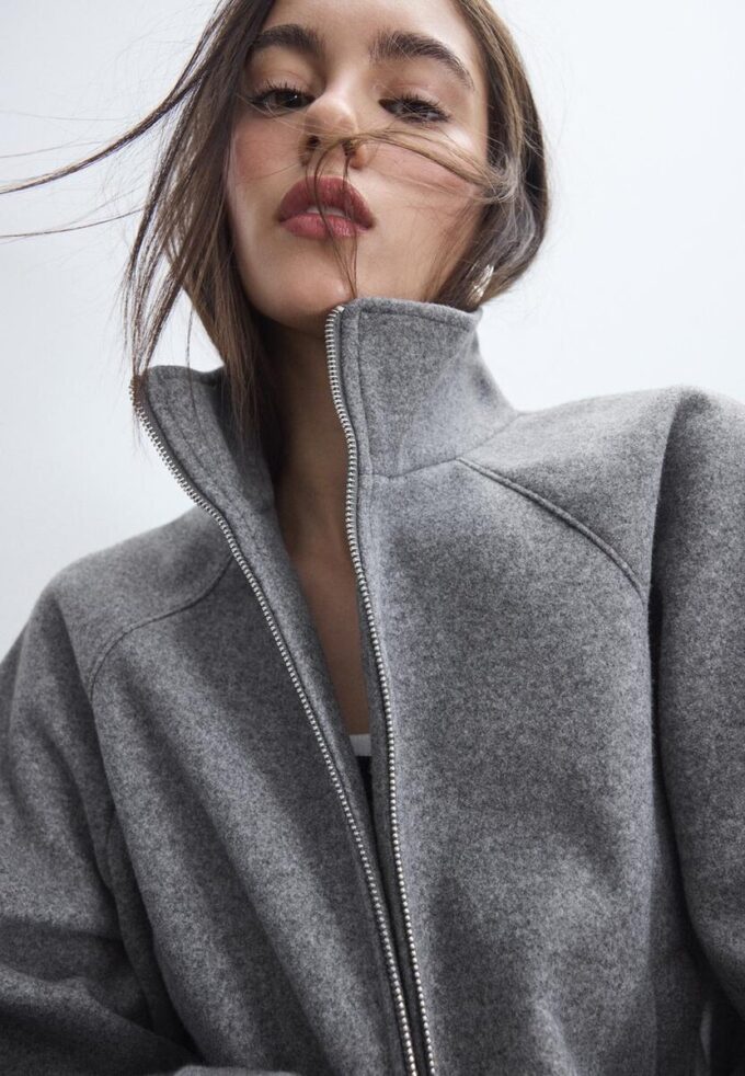 Bomberjakke i Soft-Touch-stoff