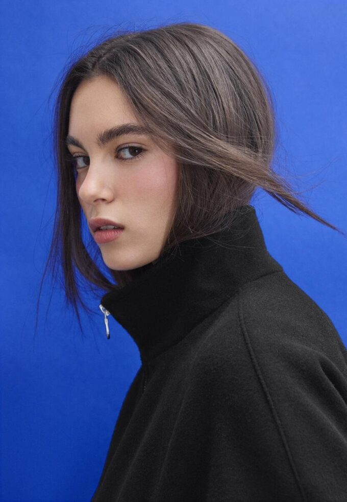 Bomberjakke i Soft-Touch-stoff