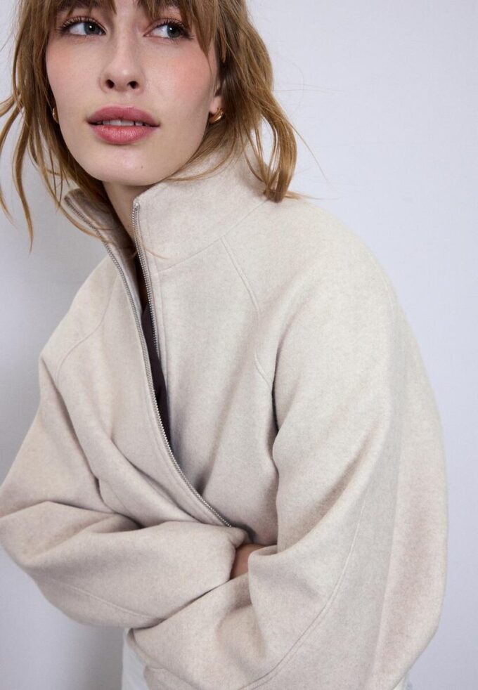 Bomberjakke i Soft-Touch-stoff