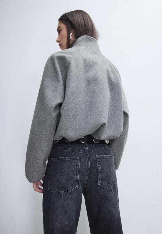 Bomberjakke i Soft-Touch-stoff