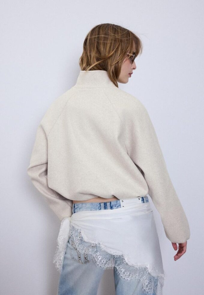 Bomberjakke i Soft-Touch-stoff