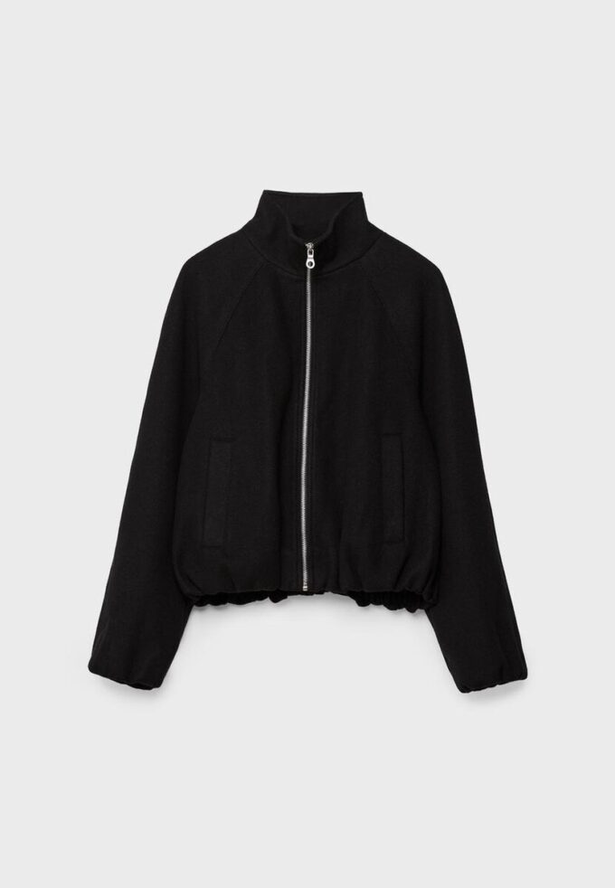 Bomberjakke i Soft-Touch-stoff