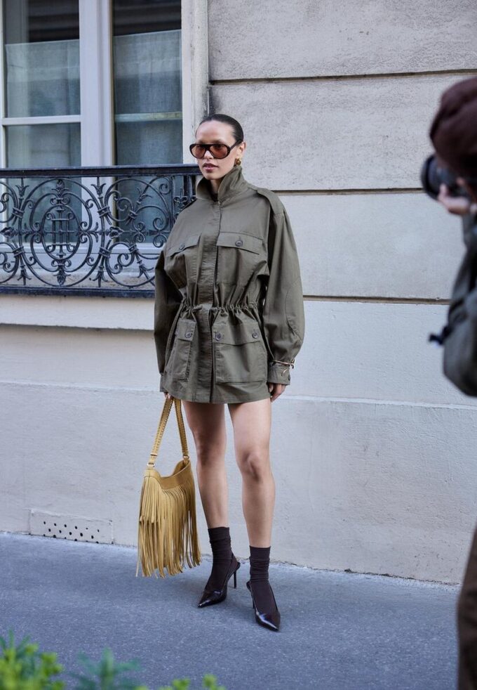 Bomullsparka med lommer