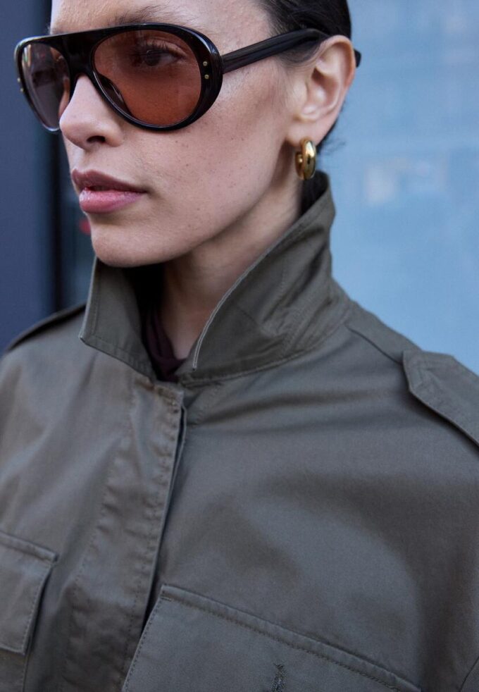 Bomullsparka med lommer