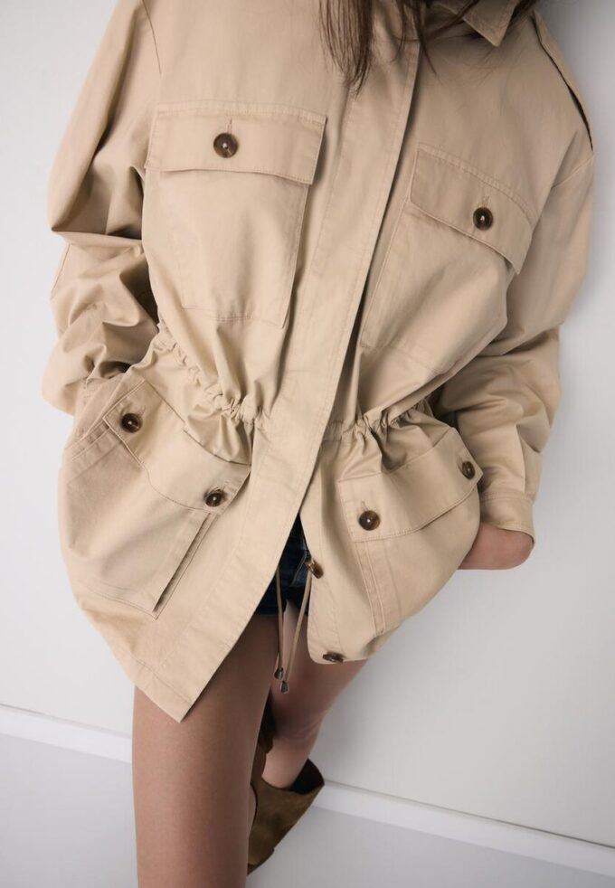 Bomullsparka med lommer