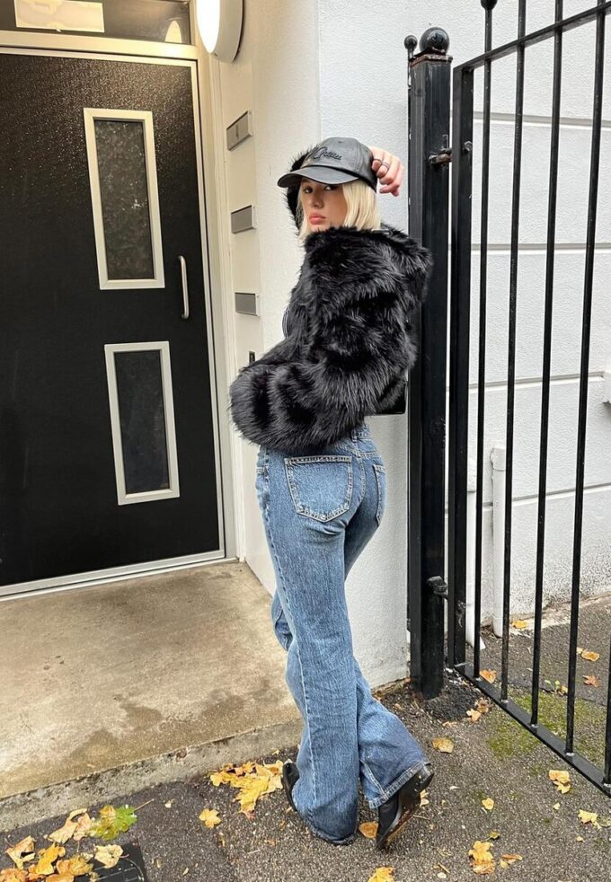 Bootcut-jeans med lav midje