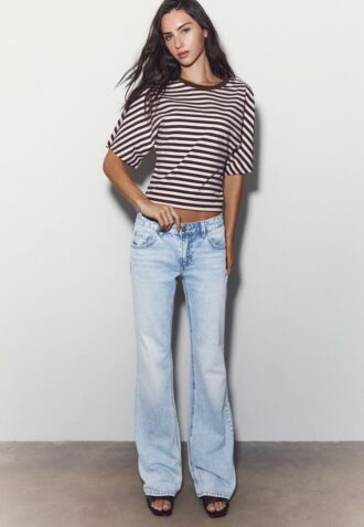 Bootcut-jeans med lav midje