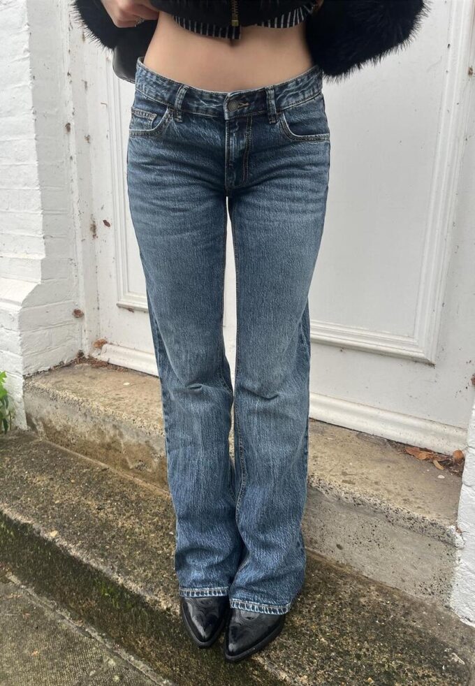 Bootcut-jeans med lav midje