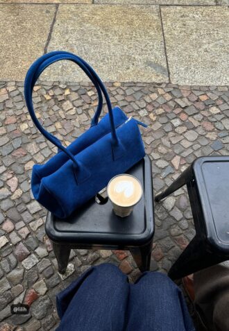 Bowlingbag i imitert semsket skinn