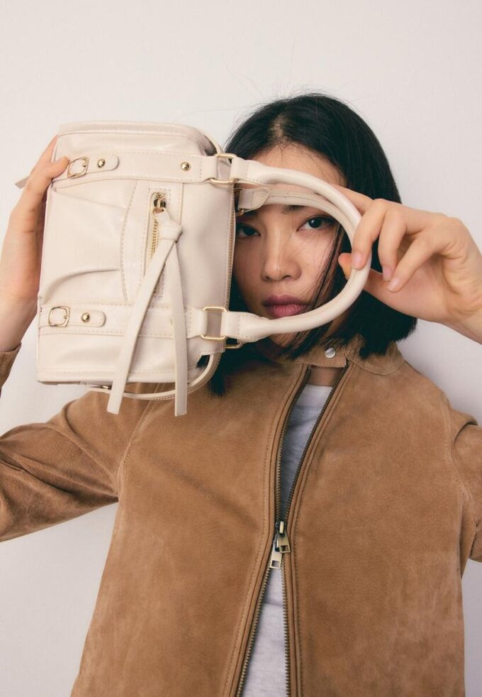 Bowlingveske med glidelås og skulderrem