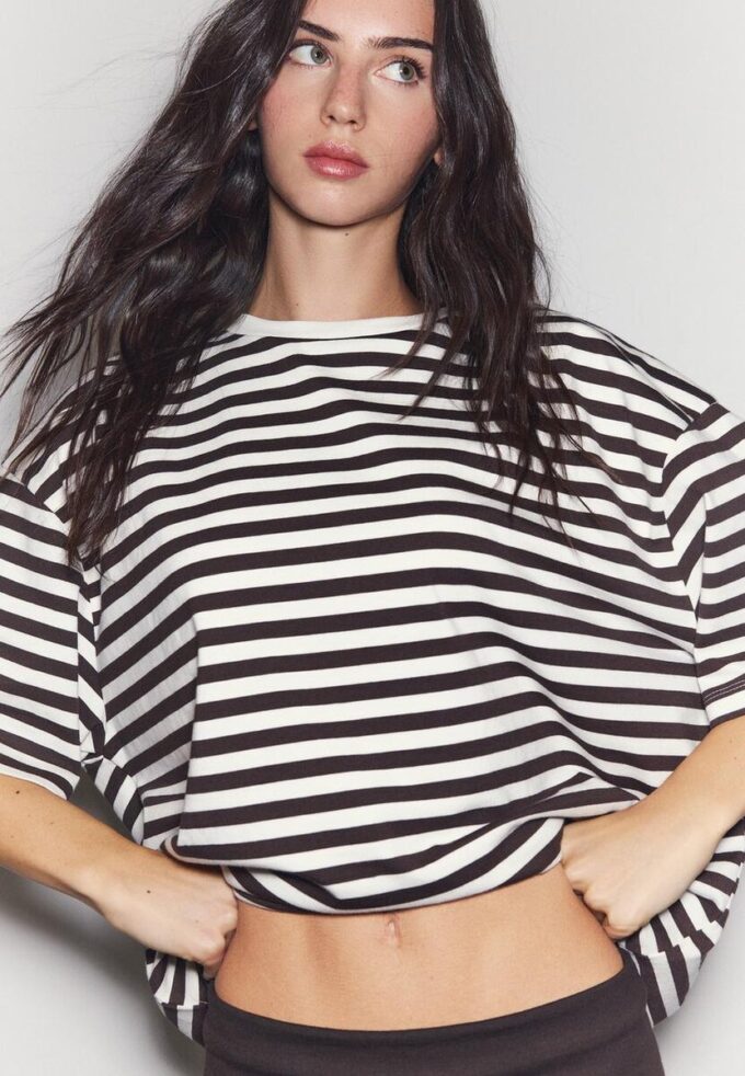 Boxy T-skjorte med korte ermer