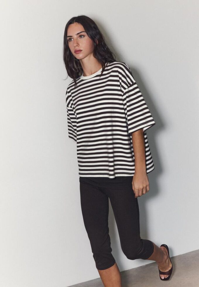 Boxy T-skjorte med korte ermer