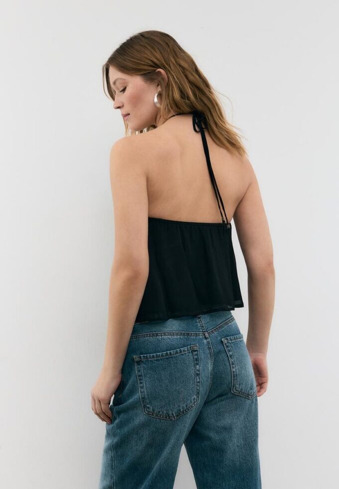 Brodert halterneck-top