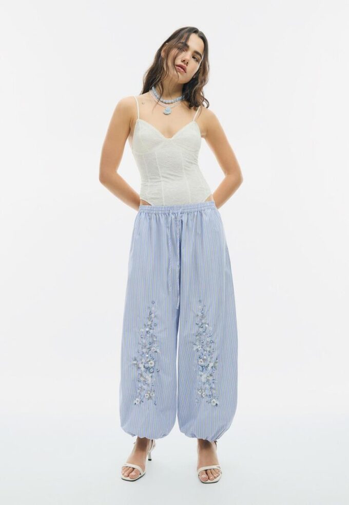 Broderte ballongbukser