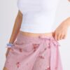 Broderte stripete sarong-Skort