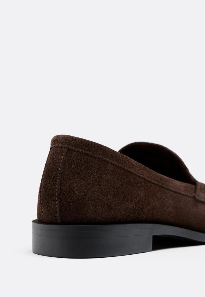 Brune skinnloafers