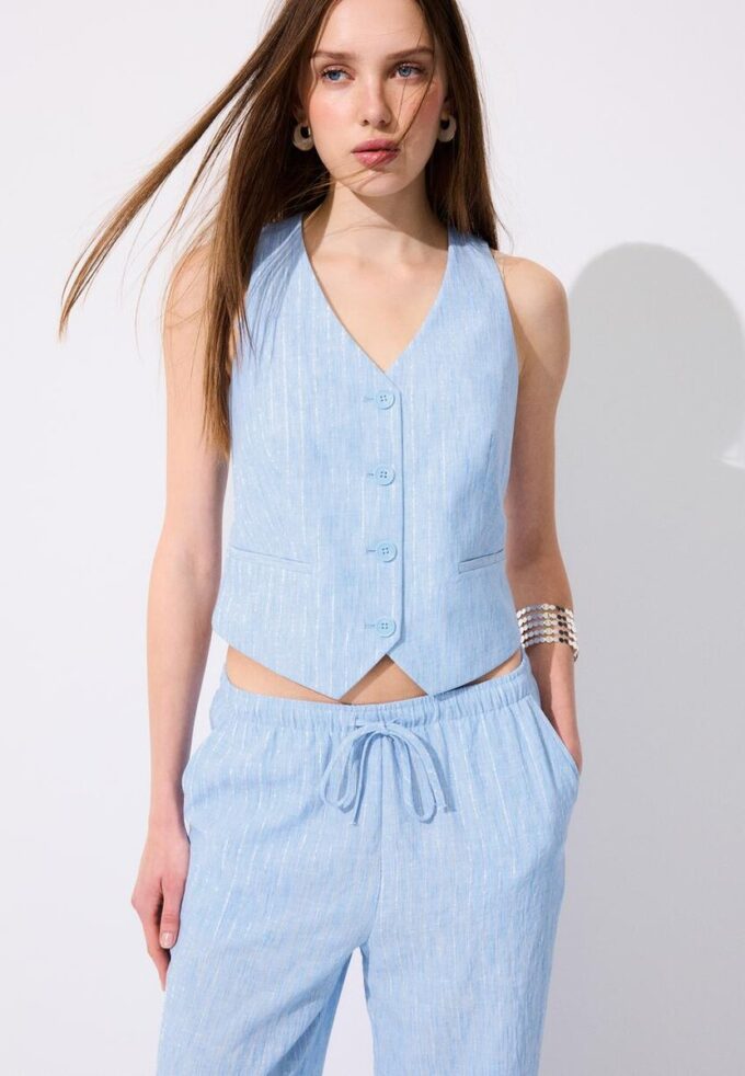 Bukser med flytende metalltråd og lin-effekt