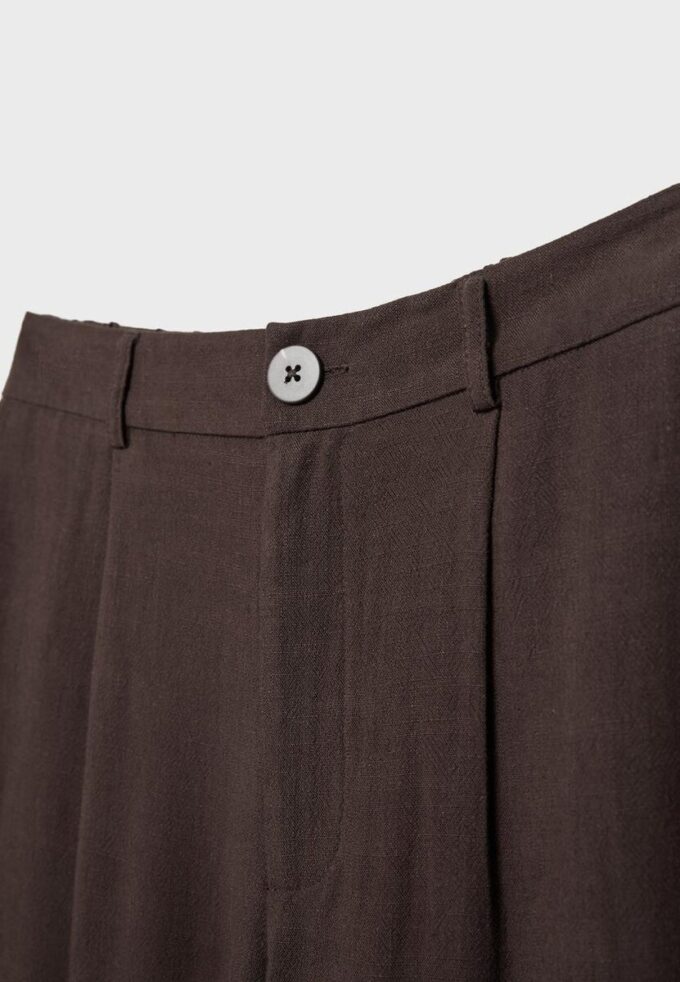 Bukser med rett ben i lin-look