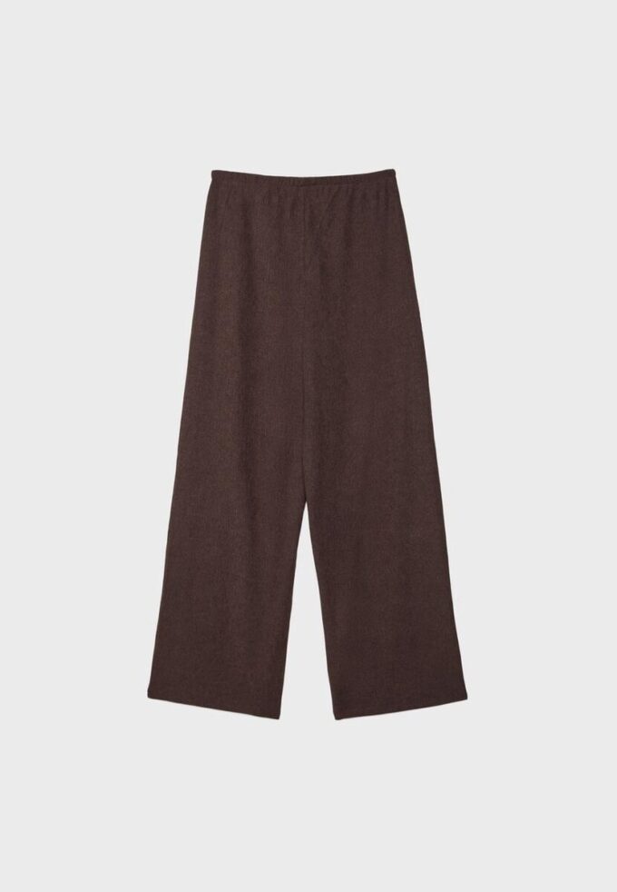 Bukser med rett ben og krøllet effekt