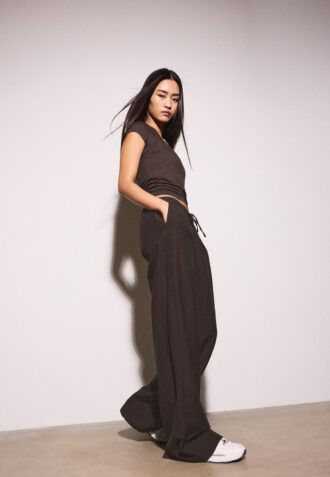 Bukser med snøring og lin-effekt