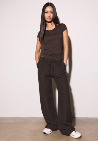 Bukser med snøring og lin-effekt