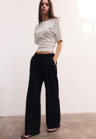 Bukser med snøring og lin-effekt