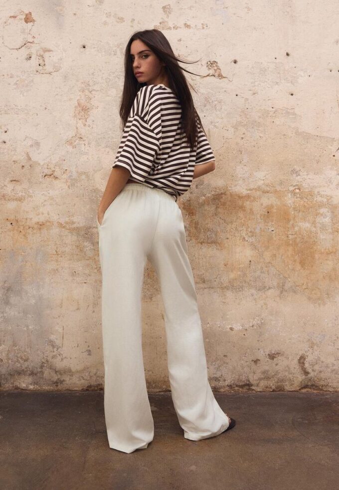 Bukser med snøring og lin-effekt