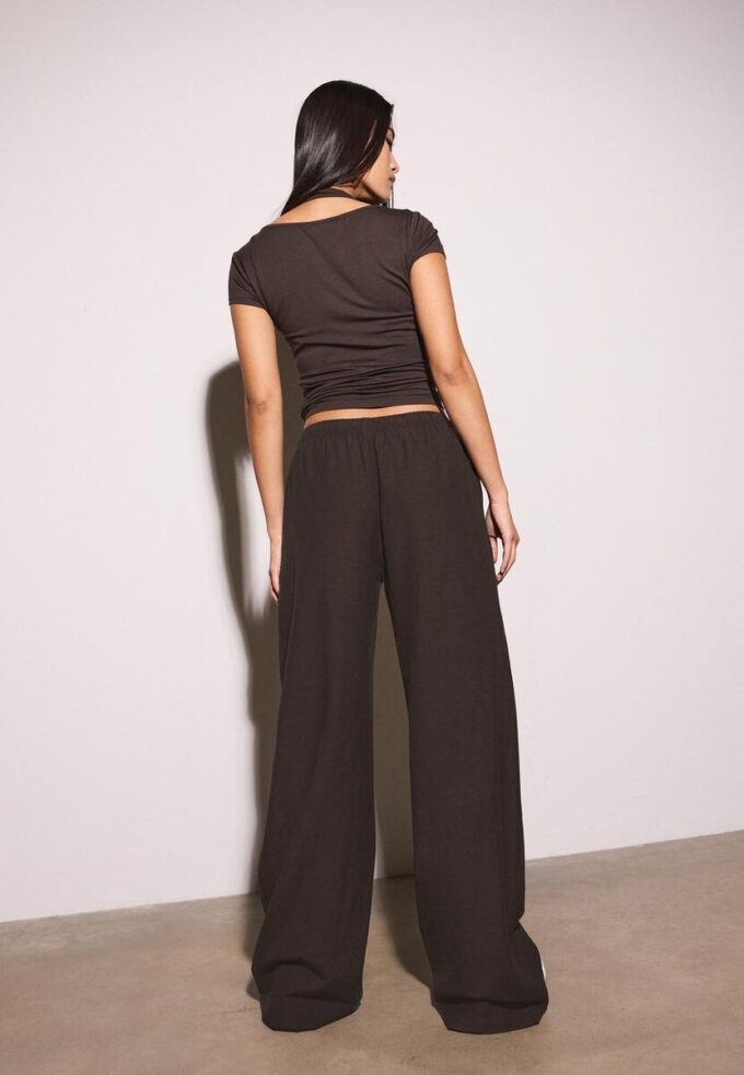 Bukser med snøring og lin-effekt