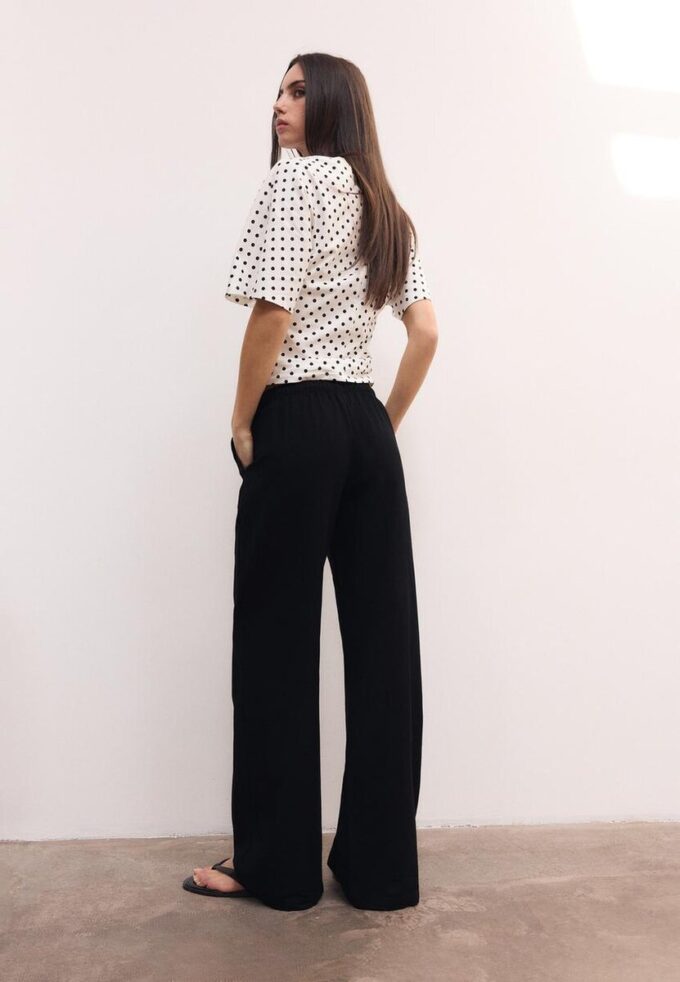 Bukser med snøring og lin-effekt