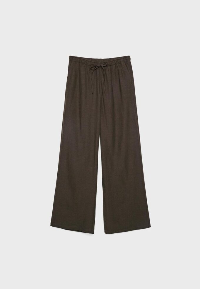 Bukser med snøring og lin-effekt