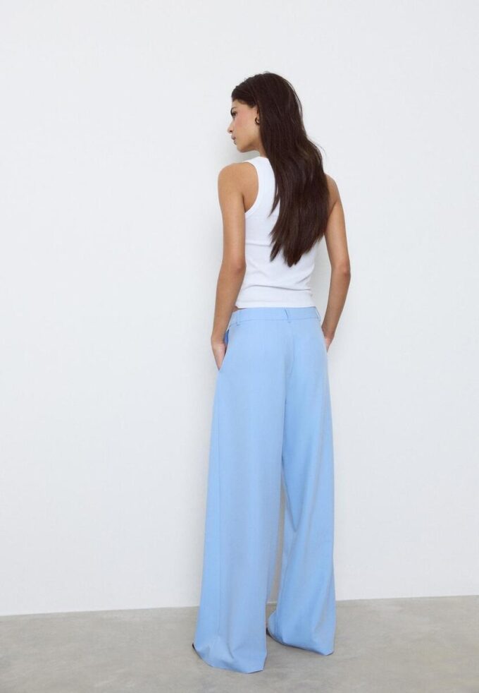 Casual stripete bukser med krysset midje