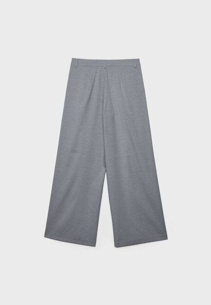 Casual stripete bukser med krysset midje