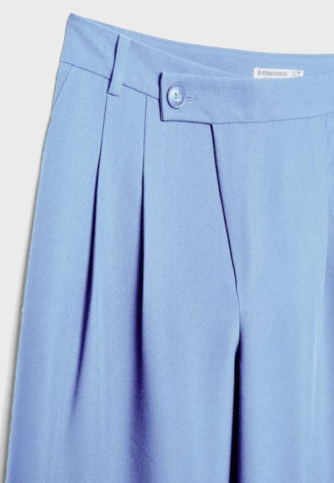 Casual stripete bukser med krysset midje