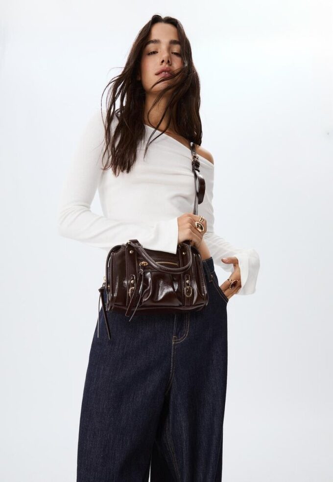 Crossbody-veske i imitert skinn