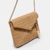 Crossbody-veske med raffia-effekt